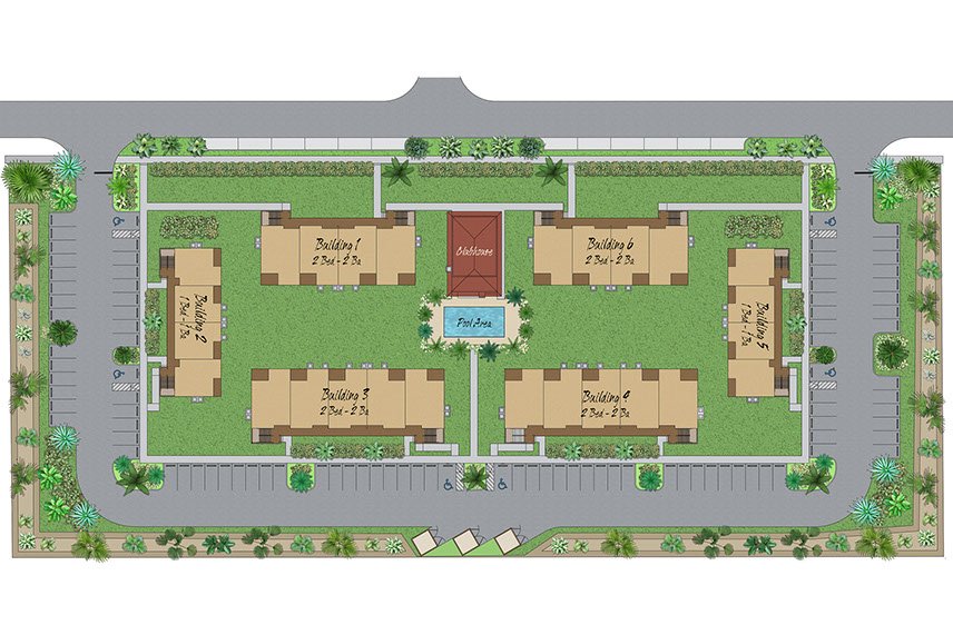 Color Siteplan Apartment Complex